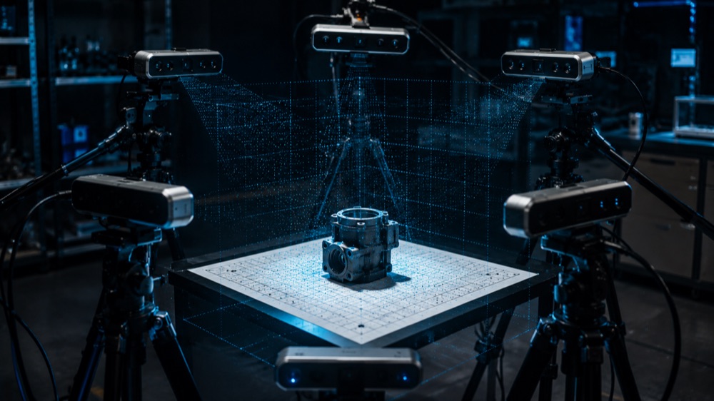 Multi-camera spatial capture rig reconstructing an object