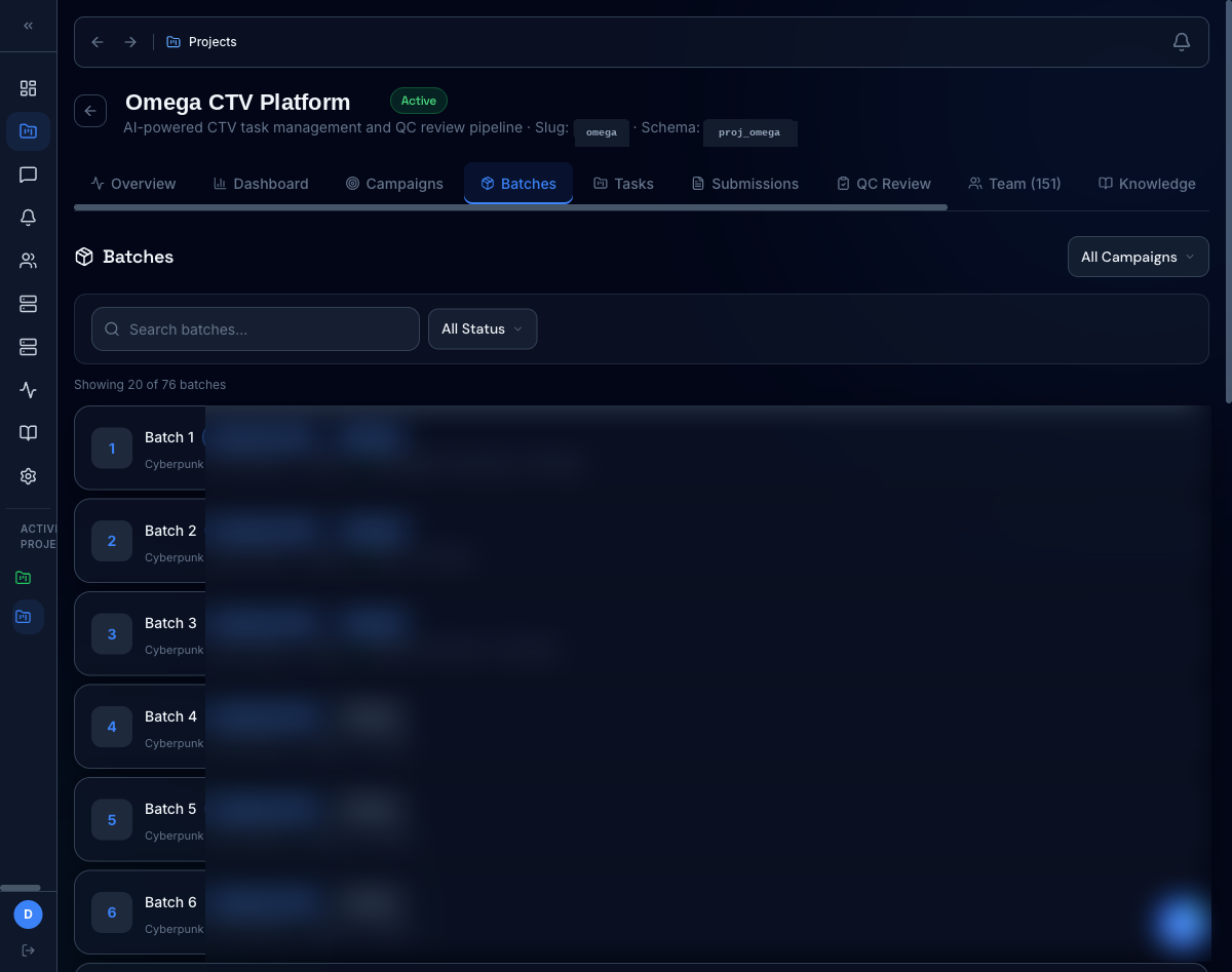 Batched assignment + status visibility